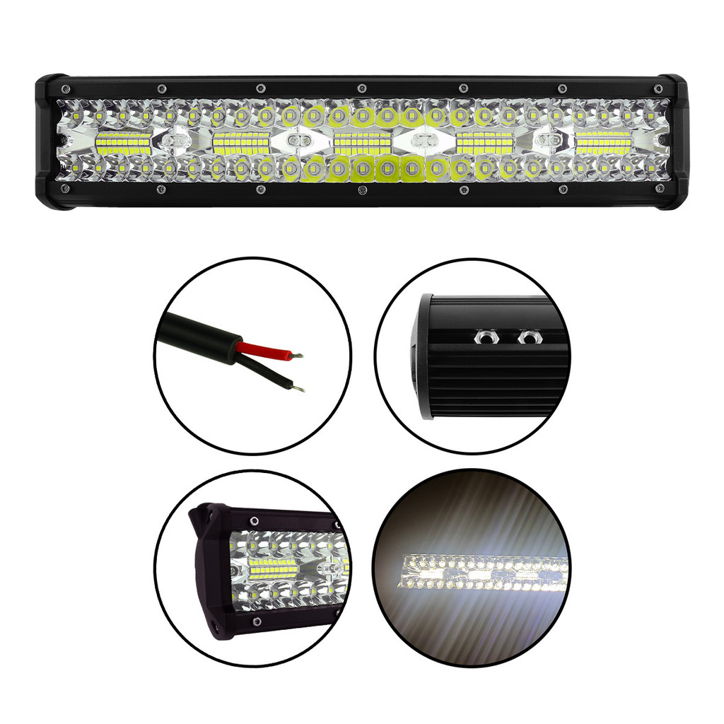 Barra De Led Automotiva 300W 38cm 100 Leds Farolete Milha Caminhão Jeep Troller Off Road Trator Barra De Led Automotiva 300W 38cm 100 Leds Farolete Milha Caminhão Jeep Troller Off Road Trator