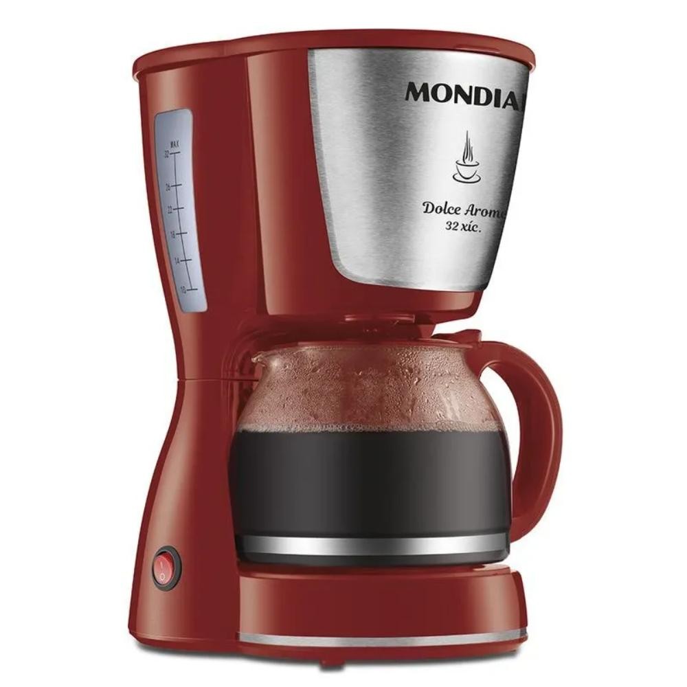 Cafeteira Elétrica Mondial Dolce Arome Vermelho/Inox 800W 220V – C-32-32X-R Cafeteira Elétrica Mondial Dolce Arome Vermelho/Inox 800W 220V – C-32-32X-R