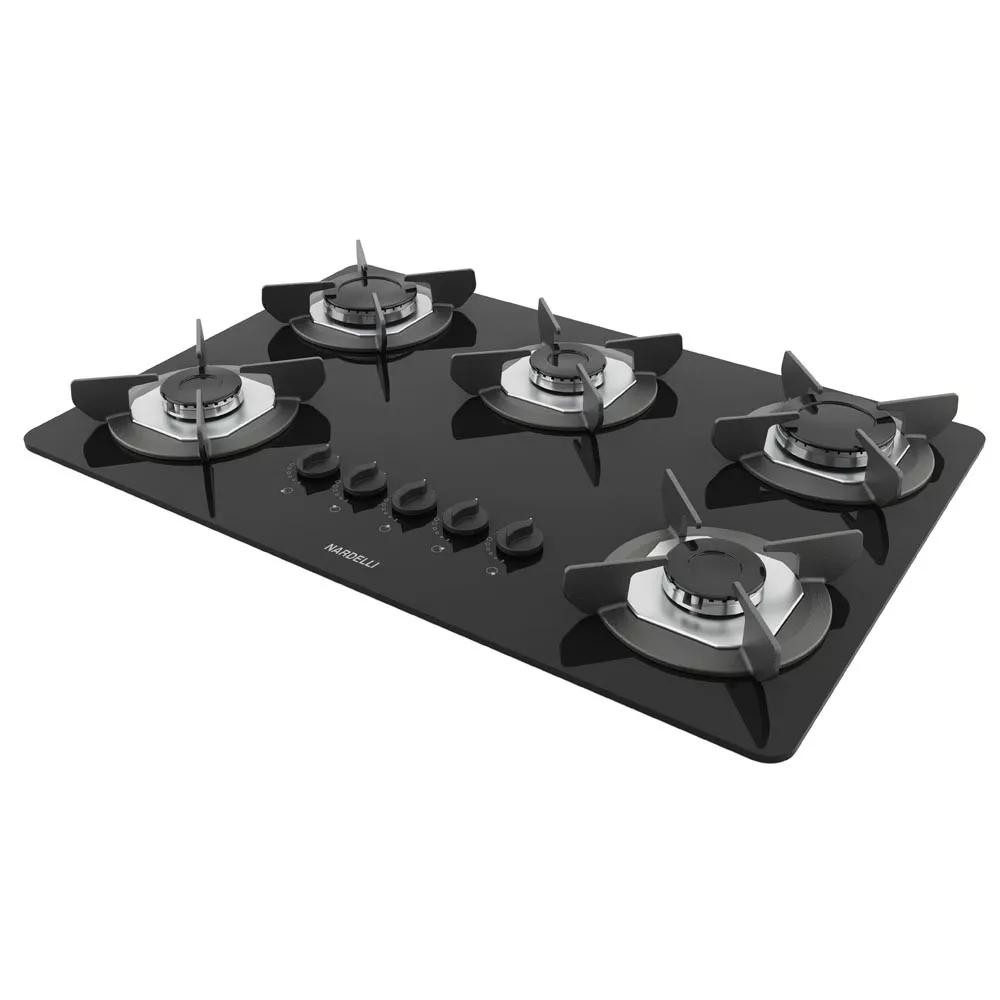 Cooktop a Gás 5 Bocas Nardelli Safe Ferro Fundido Bivolt Cooktop a Gás 5 Bocas Nardelli Safe Ferro Fundido Bivolt