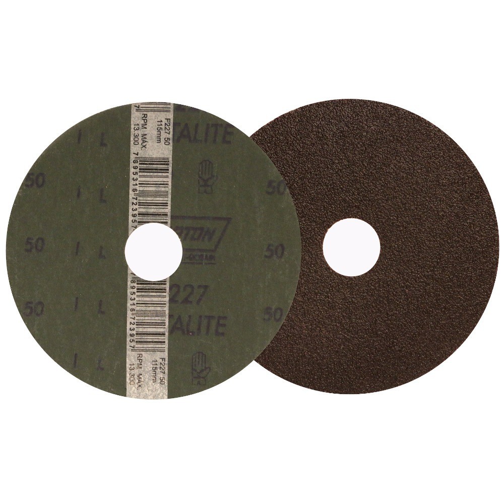 Disco de lixa de fibra 115 x 22 mm – F227 – Norton Disco de lixa de fibra 115 x 22 mm – F227 – Norton