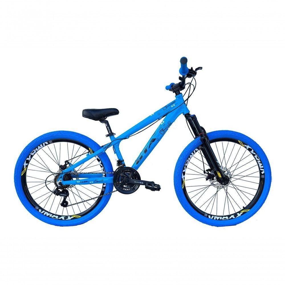 Bicicleta 26 Gta Rebel Freeride Cor Azul 21v Aros Vmaxx Freio A Disco Pneu Flame Azul Bicicleta 26 Gta Rebel Freeride Cor Azul 21v Aros Vmaxx Freio A Disco Pneu Flame Azul