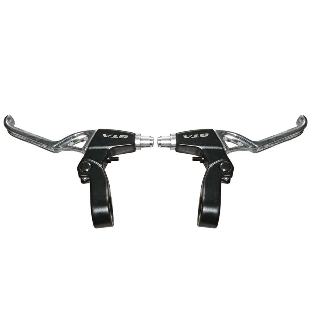 Manete De Freio Cromado Bike Maçaneta V-brake Gta Alumínio Par Manete De Freio Cromado Bike Maçaneta V-brake Gta Alumínio Par