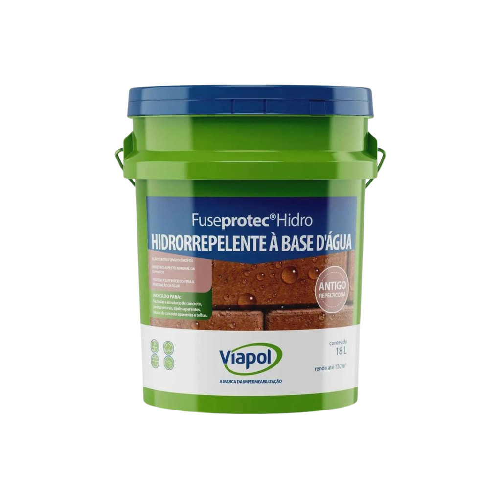 Hidrorrepelente Base Água Fuseprotec Hidro 18L Viapol Hidrorrepelente Base Água Fuseprotec Hidro 18L Viapol