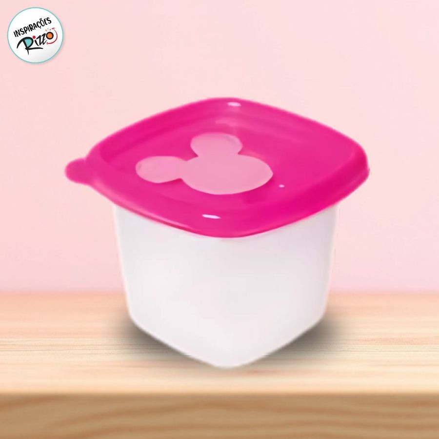 Pote com Válvula Quadrado – Minnie Rosa – 170ml – 8x8cm – 1 unidade – Disney Original – Rizzo Pote com Válvula Quadrado – Minnie Rosa – 170ml – 8x8cm – 1 unidade – Disney Original – Rizzo