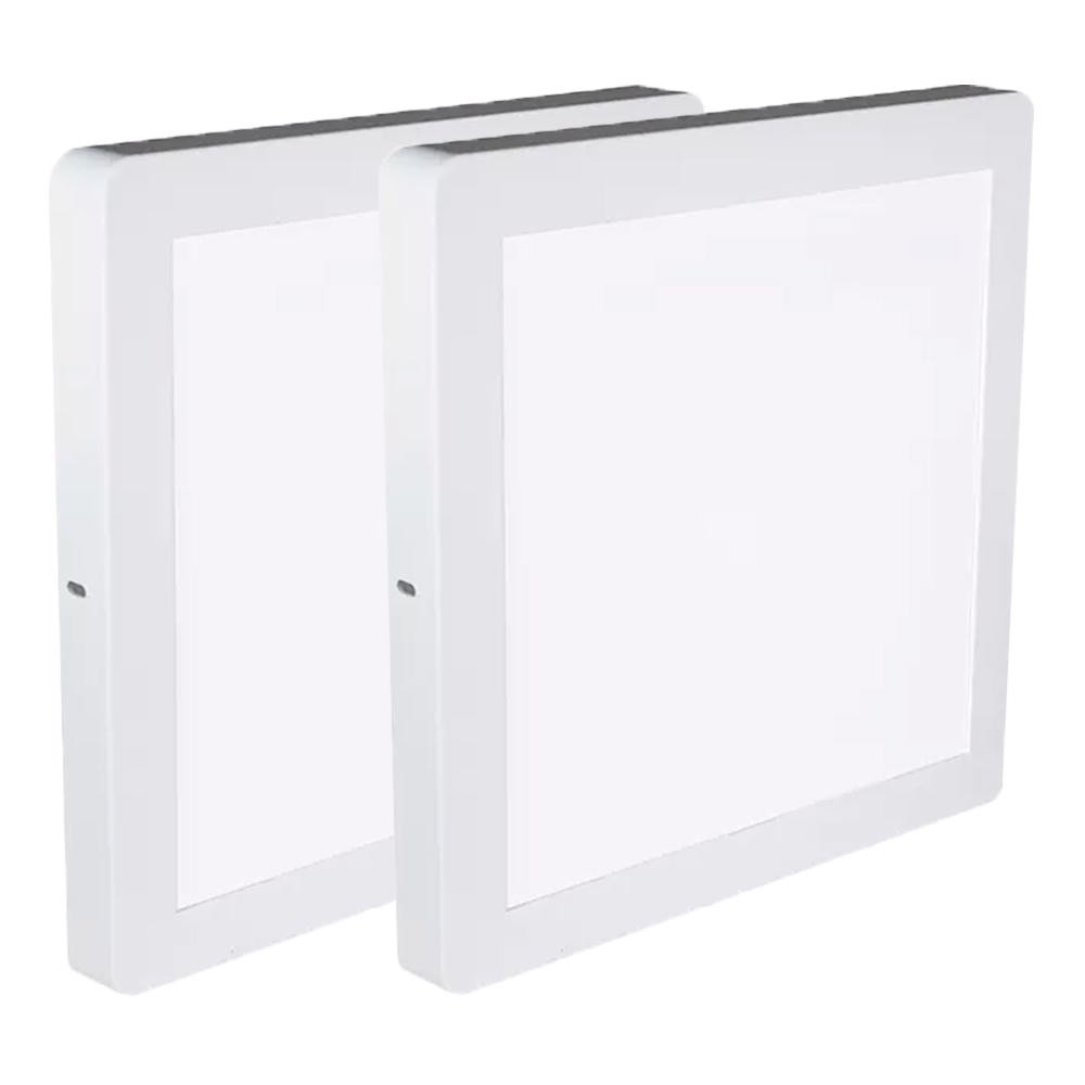 Kit Luminárias Plafon LED Quadrado de Sobrepor 18W – 3000K Com 2 Unidades (520,0053) – Noll LED Kit Luminárias Plafon LED Quadrado de Sobrepor 18W – 3000K Com 2 Unidades (520,0053) – Noll LED