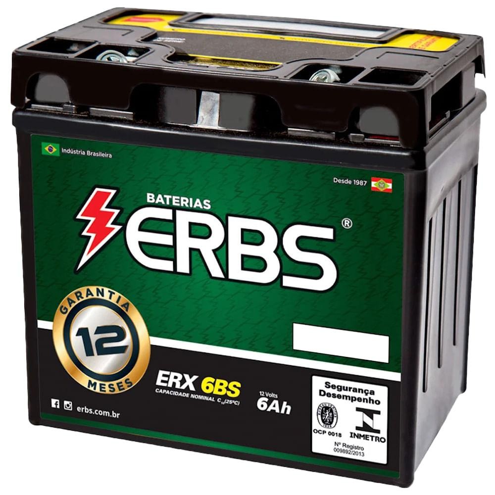Bateria Selada ERBS 6ah ERX6BS XRE300 Fan Bros Titan PCX Bateria Selada ERBS 6ah ERX6BS XRE300 Fan Bros Titan PCX