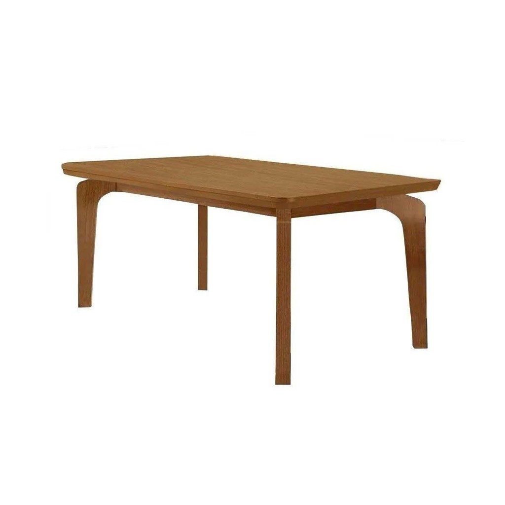 Mesa de Sala Jantar Londrina c/ Tampo Madeirado c/ Canto Curvo 120X80cm Naturale/Naturale – Rufato Mesa de Sala Jantar Londrina c/ Tampo Madeirado c/ Canto Curvo 120X80cm Naturale/Naturale – Rufato