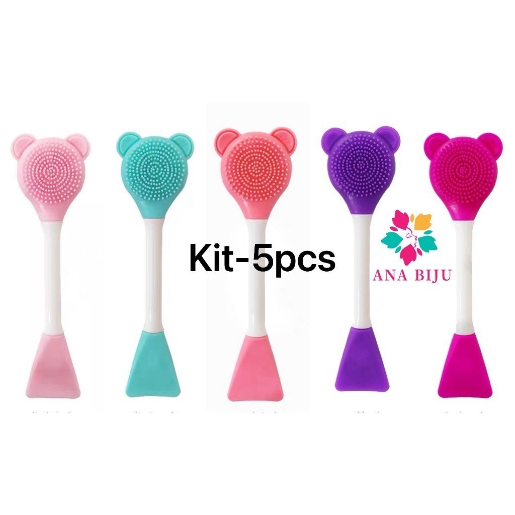 ANA1108 KIT Pincel de silicone para aplicação de máscara e esfoliação facial ANA1108 KIT Pincel de silicone para aplicação de máscara e esfoliação facial