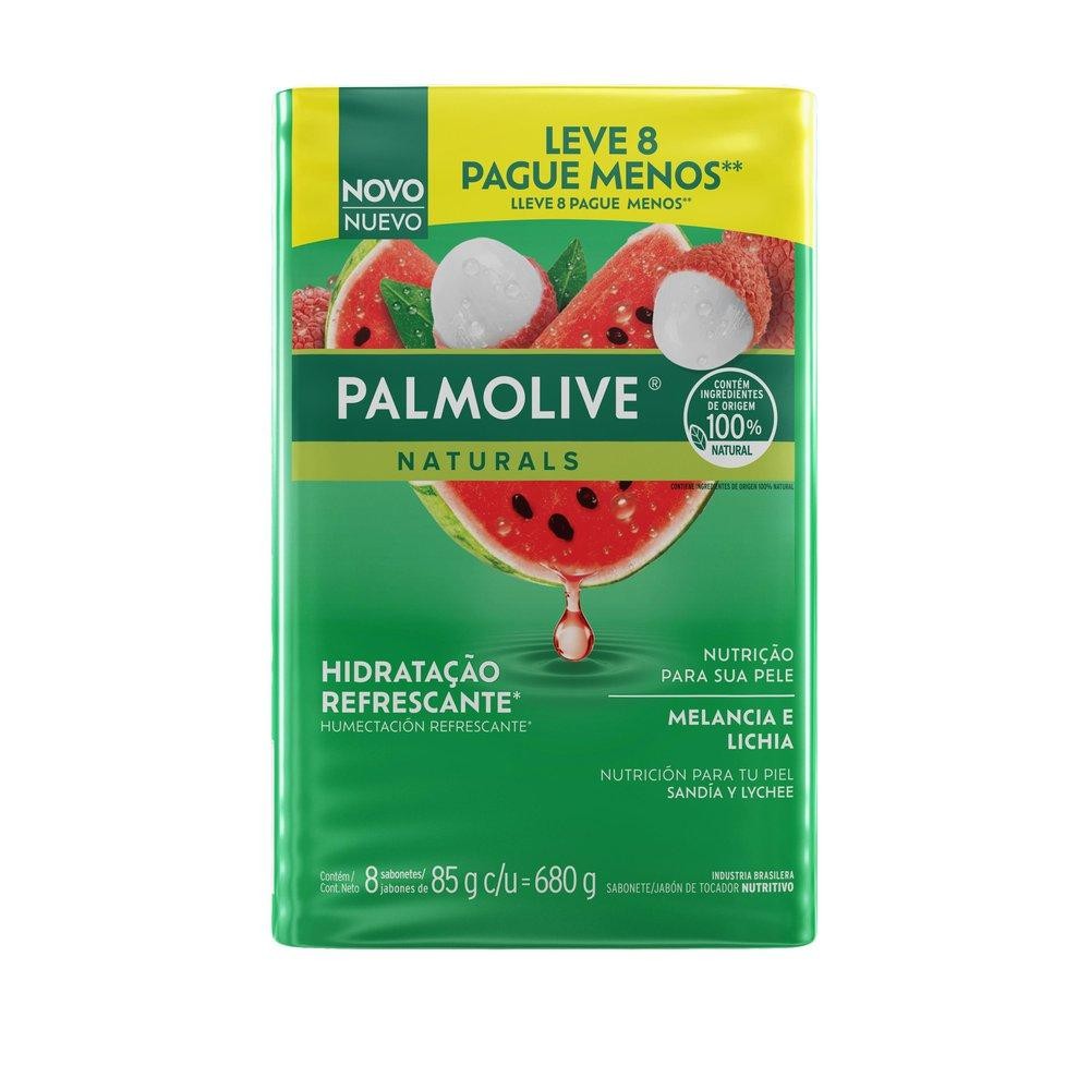 Sabonete em Barra Palmolive Naturals Hidratação Refrescante Melancia & Lichia 8x85g Sabonete em Barra Palmolive Naturals Hidratação Refrescante Melancia & Lichia 8x85g