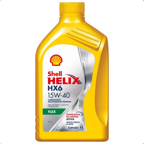 Óleo De Motor Shell Helix 15w40 Hx6 Flex Semi Sintético Óleo De Motor Shell Helix 15w40 Hx6 Flex Semi Sintético