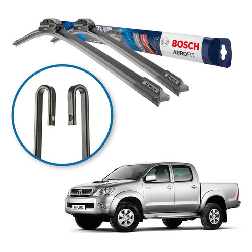 Par Palhetas Limpador Parabrisa Bosch Hilux 2005 A 2015 Par Palhetas Limpador Parabrisa Bosch Hilux 2005 A 2015