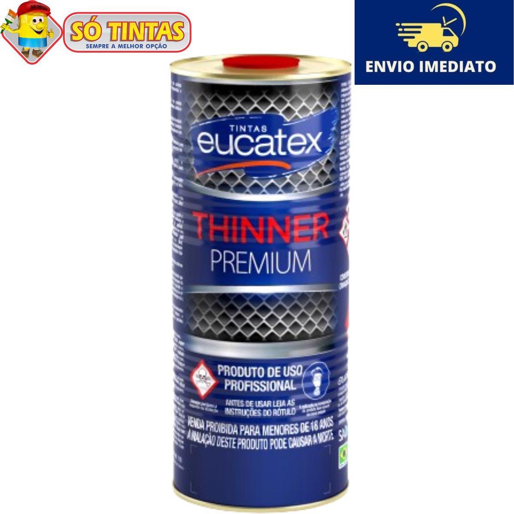 Thinner Diluente 9100 Comum 900ml Eucatex Potência na Diluição e Limpeza Profissional Thinner Diluente 9100 Comum 900ml Eucatex Potência na Diluição e Limpeza Profissional