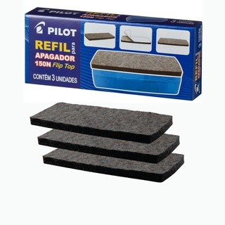 Refil para Apagador de Quadro Branco PT 3 UN PILOT/ PILOTO -10814760 Refil para Apagador de Quadro Branco PT 3 UN PILOT/ PILOTO -10814760