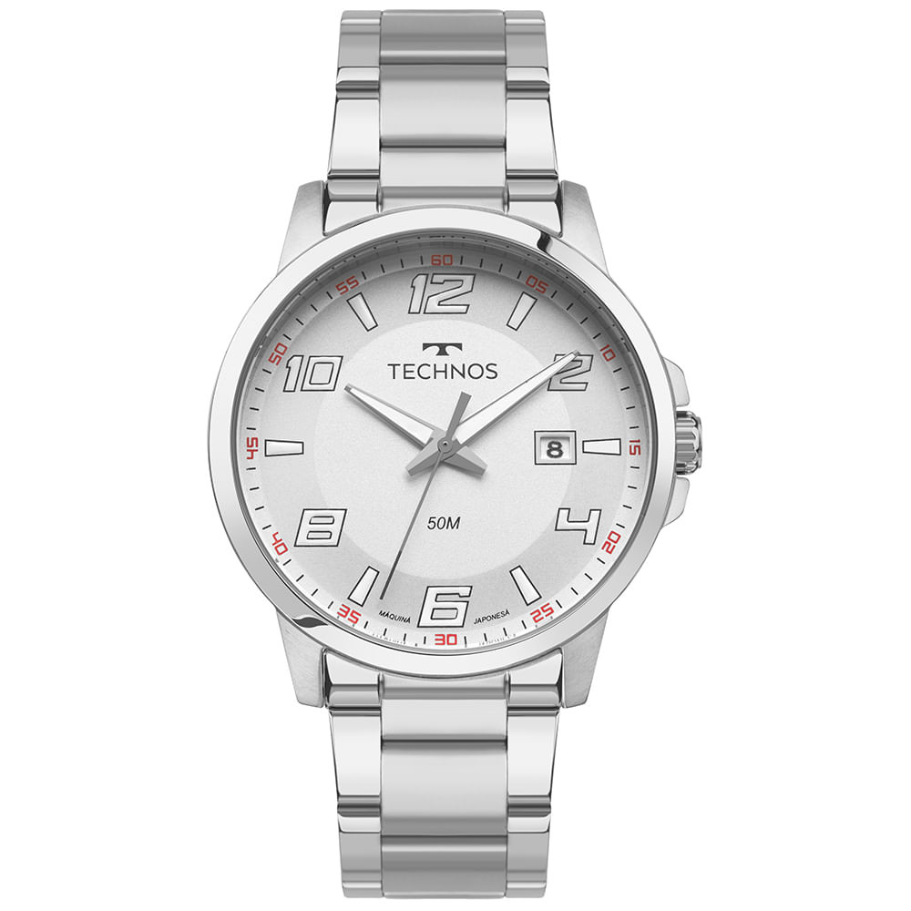 Relógio Technos Masculino Racer Prata – 2315LAT/1K Relógio Technos Masculino Racer Prata – 2315LAT/1K