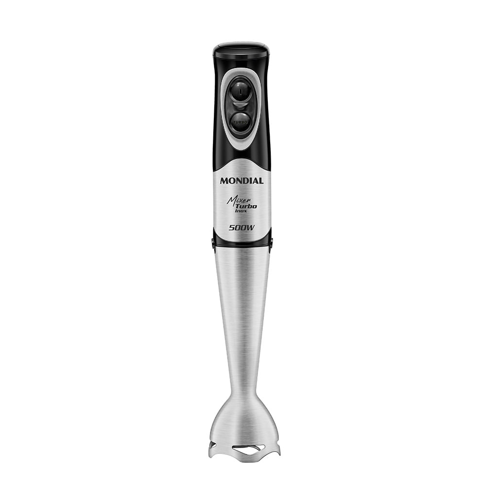 Mixer Turbo Inox Mondial Preto e Inox 500W M-16-BI Mixer Turbo Inox Mondial Preto e Inox 500W M-16-BI