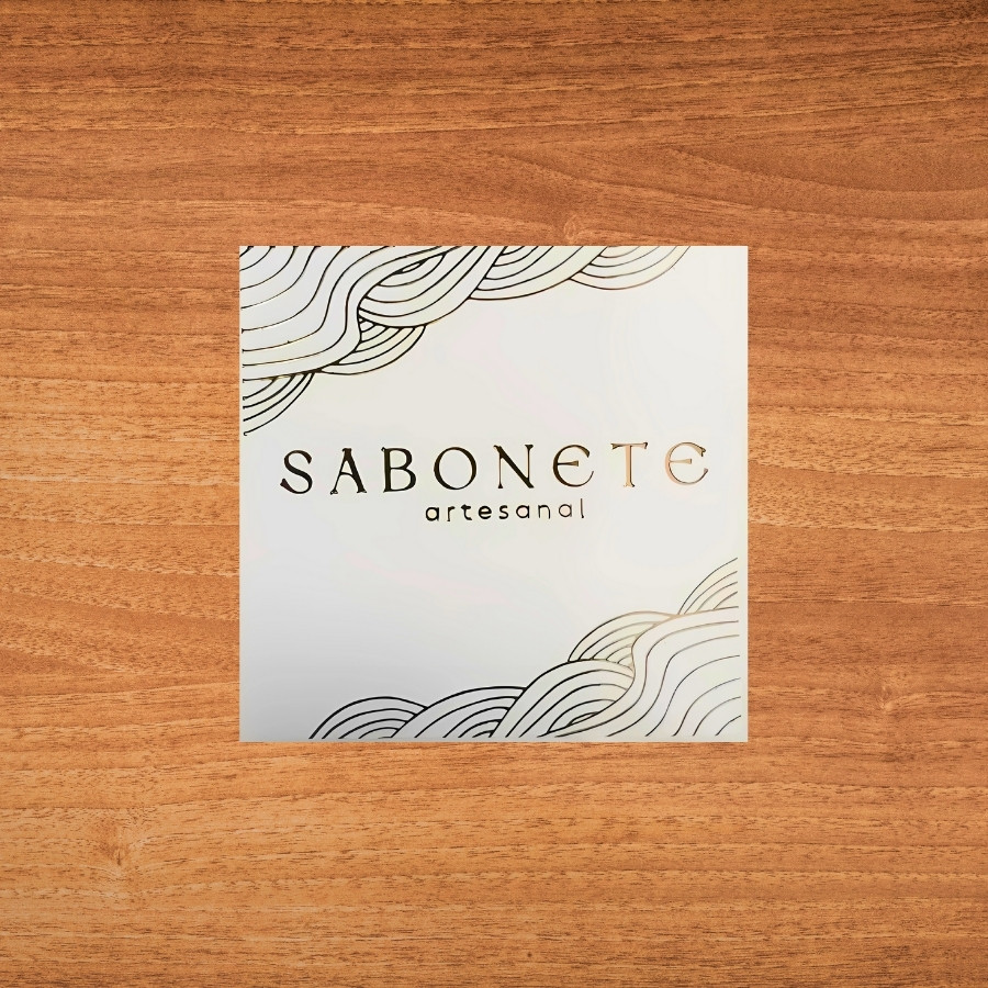 Adesivo Sabonete Gold – Ref.Hot Stamping – 2350 – 4x4cm – 20 unidades – Stickr – Rizzo