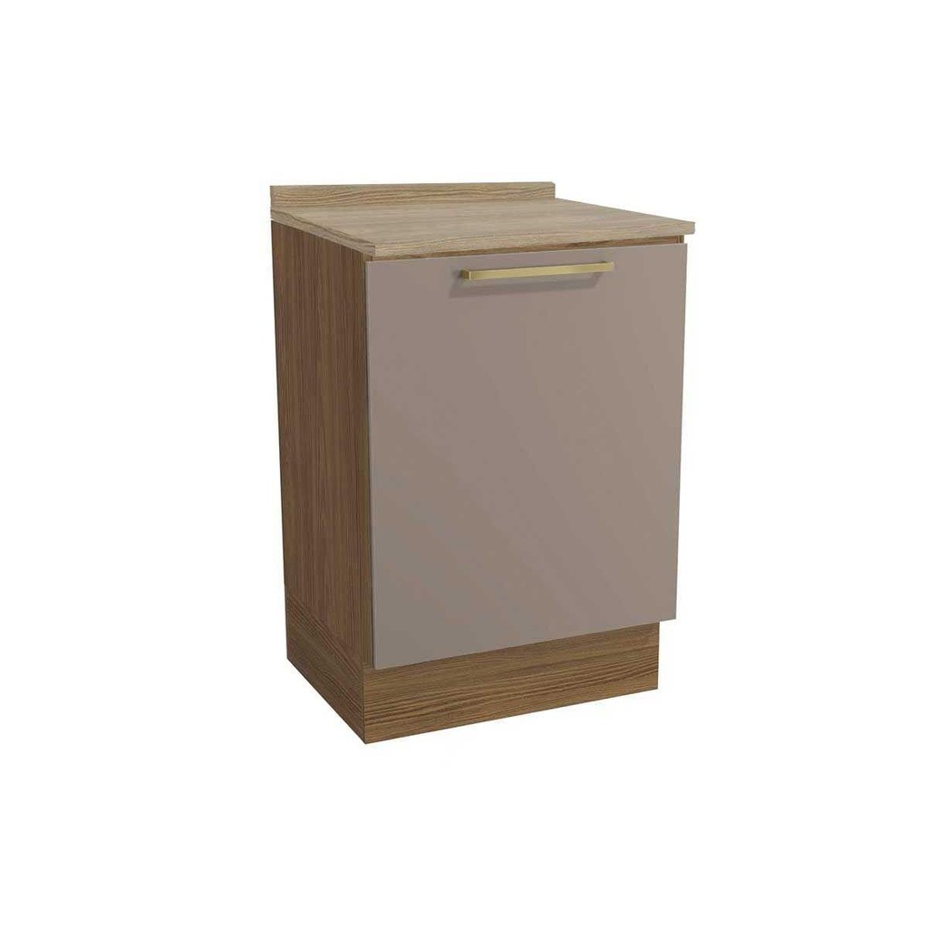 Balcão de Cozinha Modulado Botanic M629 1 Porta c/Tampo 60cm Nogueira/Fendi/Nogueira – Kappesberg Balcão de Cozinha Modulado Botanic M629 1 Porta c/Tampo 60cm Nogueira/Fendi/Nogueira – Kappesberg