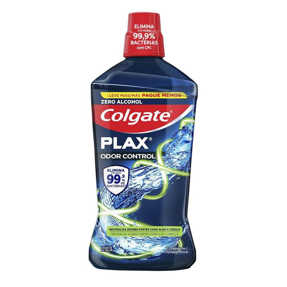 Enxaguante Bucal Sem Álcool Colgate Plax Odor Control 1L Enxaguante Bucal Sem Álcool Colgate Plax Odor Control 1L