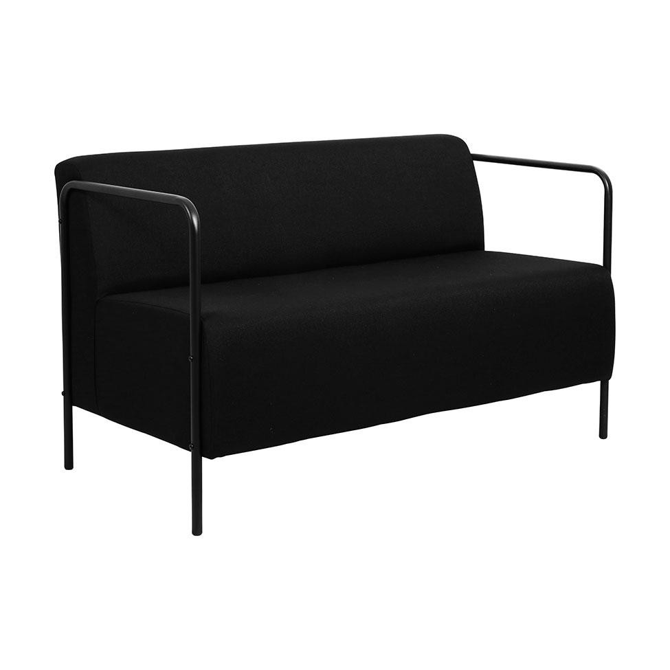 Sofá 2 Lugares Lino Linho Preto Sofá 2 Lugares Lino Linho Preto