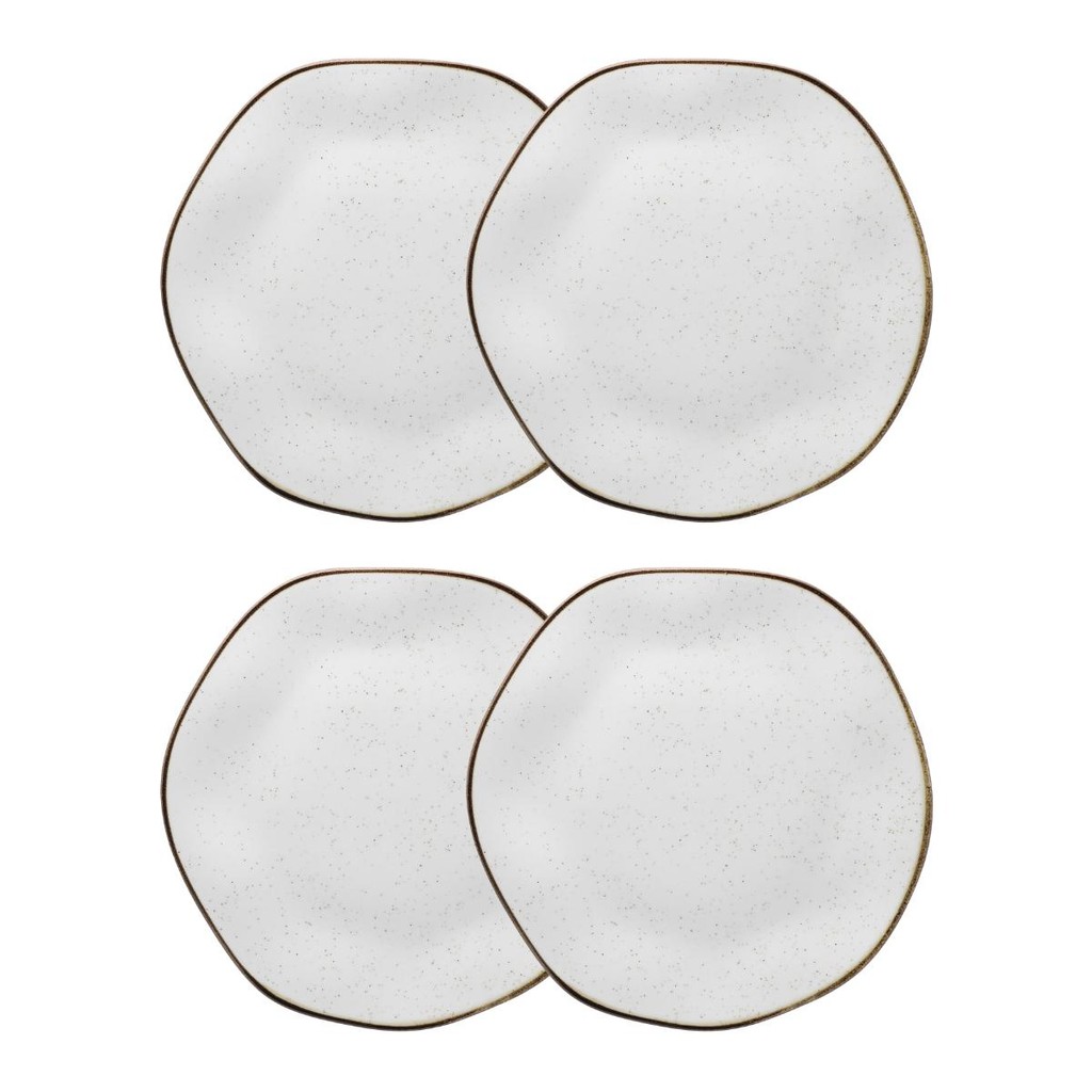 Conjunto 4 Pratos Rasos 27,5 cm Ryo Maresia Porcelana Oxford Conjunto 4 Pratos Rasos 27,5 cm Ryo Maresia Porcelana Oxford