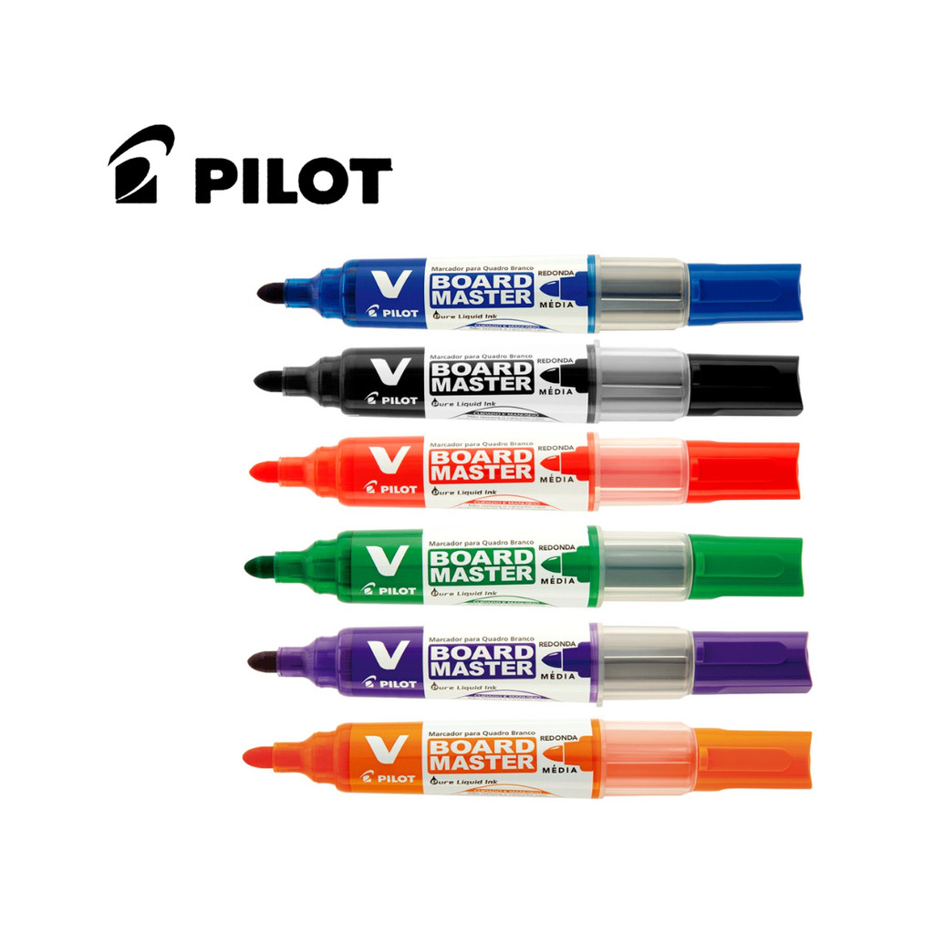 Marcador Para Quadro Branco PILOT Recarregável – Diversas CORES Marcador Para Quadro Branco PILOT Recarregável – Diversas CORES