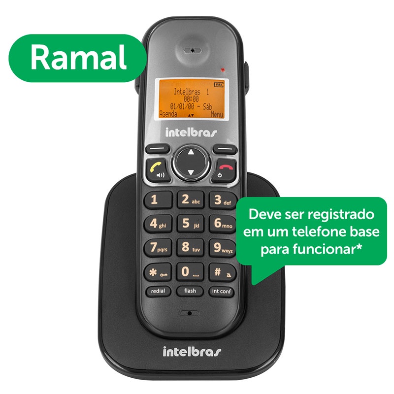 Ramal sem fio digital TS 5121 Preto Intelbras Ramal sem fio digital TS 5121 Preto Intelbras