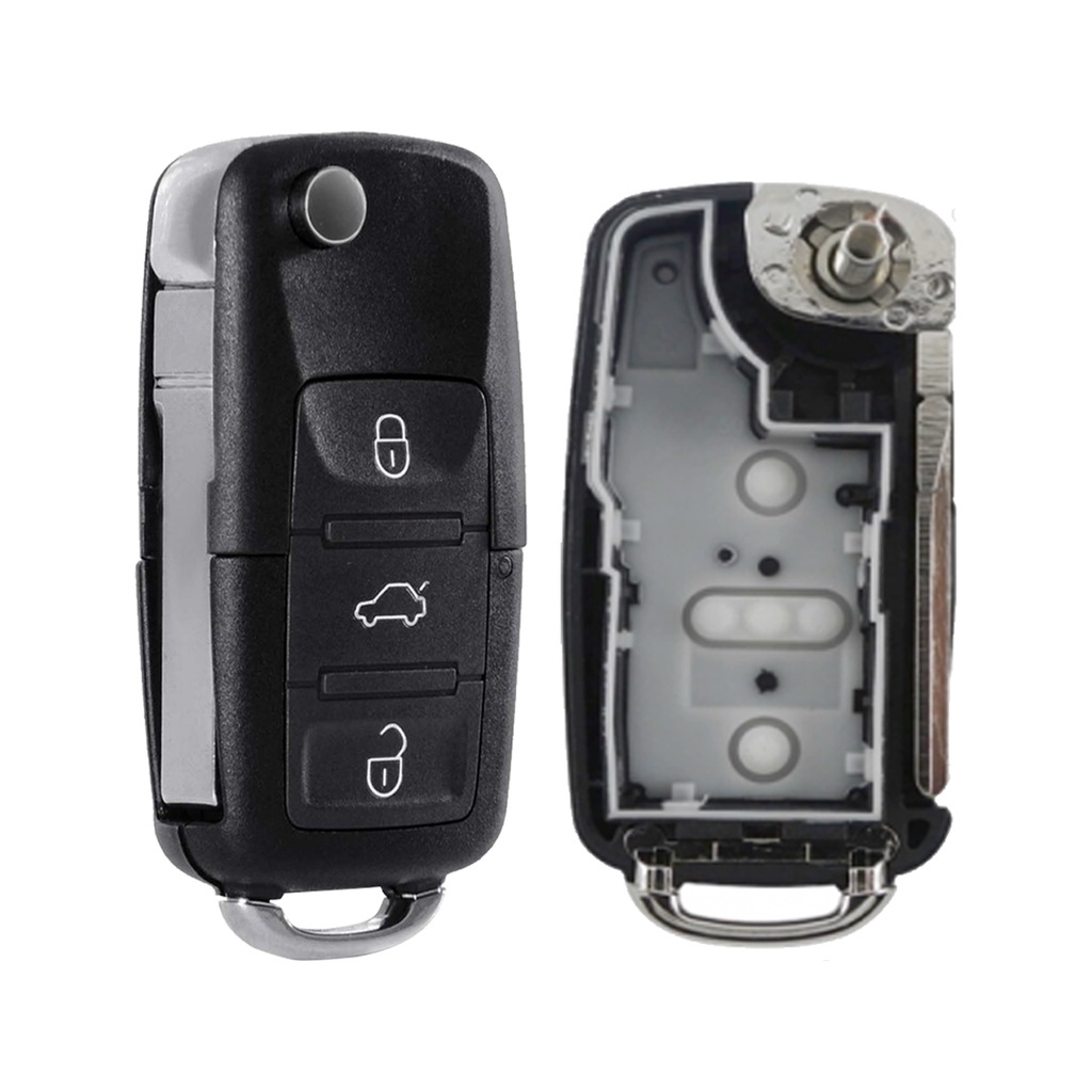 Capa / Carcaça de Chave Canivete / Sem Circuito – Volkswagen Gol Fox Polo Bora G5 3 Botões Capa / Carcaça de Chave Canivete / Sem Circuito – Volkswagen Gol Fox Polo Bora G5 3 Botões