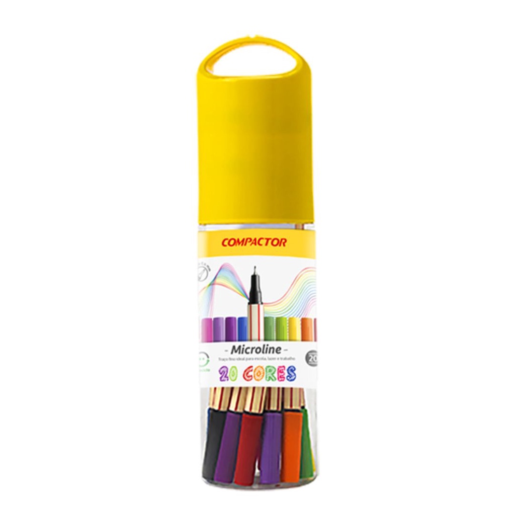 Microline 0.4 mm – Estojo redondo com 20 Cores Microline 0.4 mm – Estojo redondo com 20 Cores