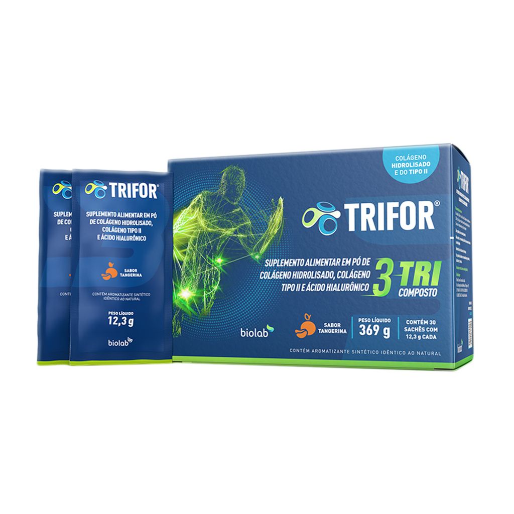 Trifor Colágeno Hidrolisado + Ácido Hialurônico com 30 Sachês Trifor Colágeno Hidrolisado + Ácido Hialurônico com 30 Sachês
