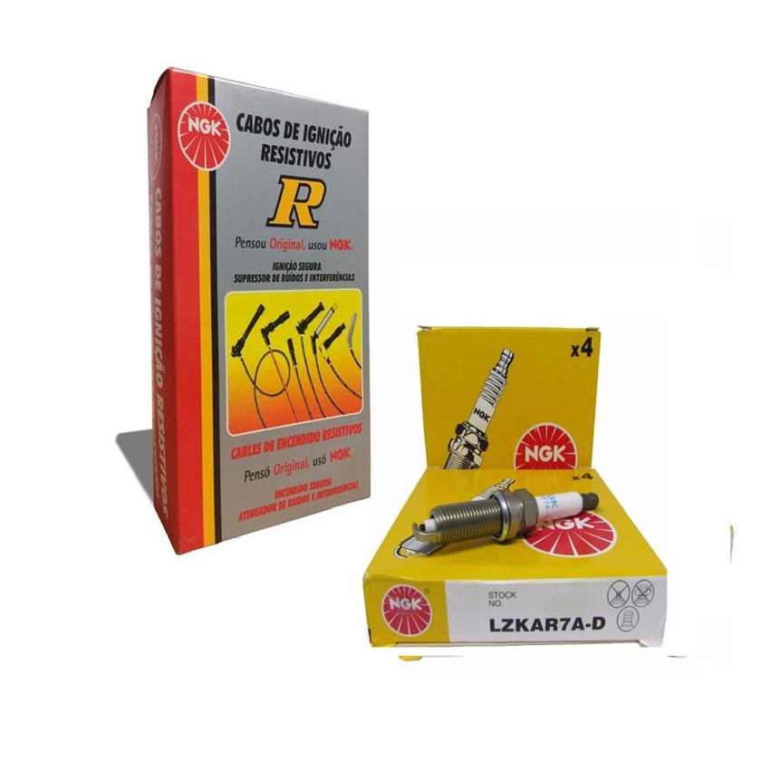 Kit Jogo Cabo E Vela Carro Clio 1.0 16v Flex Desde 2005