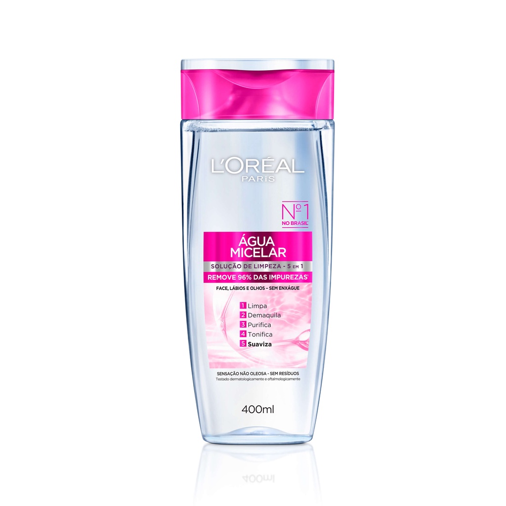 Água Micelar Loreal Paris Solução de Limpeza 5 em 1 – 400ml Água Micelar Loreal Paris Solução de Limpeza 5 em 1 – 400ml