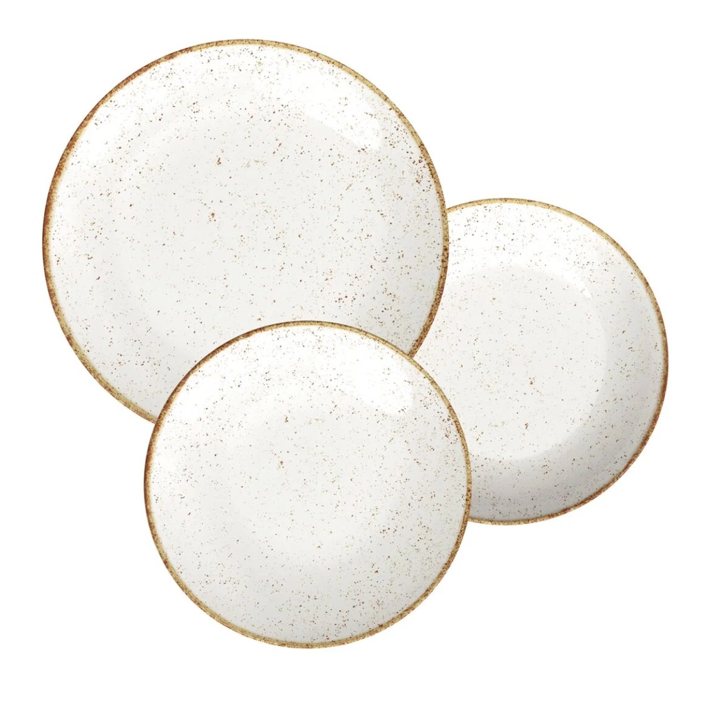 Aparelho Jogo De Jantar Porcelana Tramontina 18 Peças Rustico Marrom Aparelho Jogo De Jantar Porcelana Tramontina 18 Peças Rustico Marrom