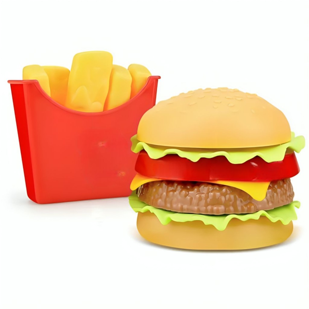Brinquedo Infantil Comida Hambúrguer e Batatas Fritas – Braskit