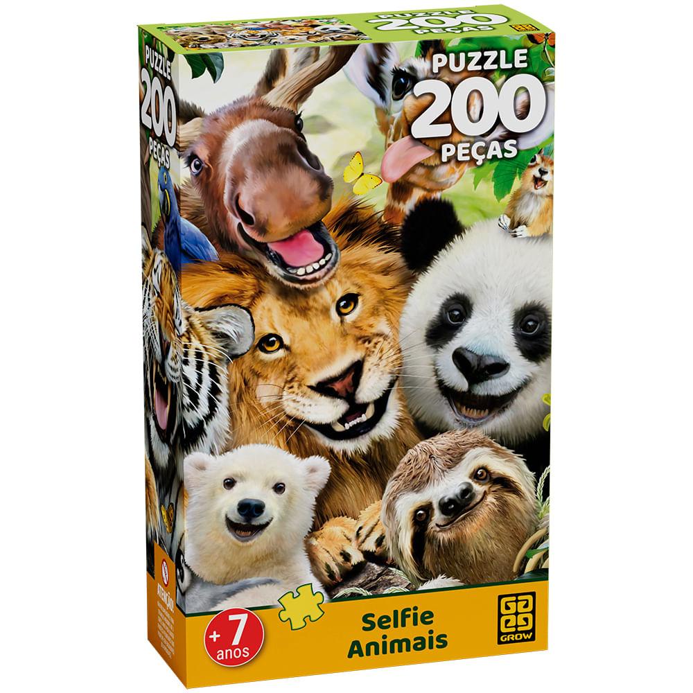 Quebra-cabeça 200 peças Selfie Animais Quebra-cabeça 200 peças Selfie Animais