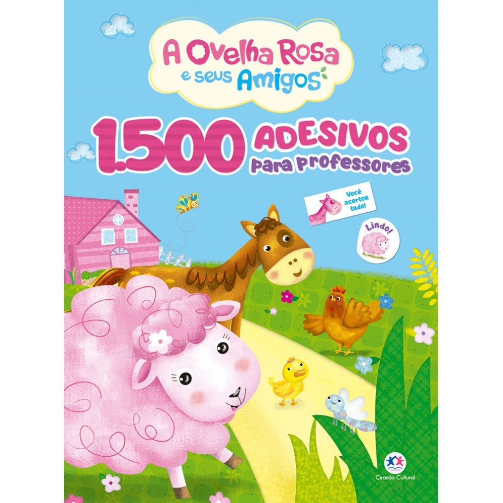 Livro Adesivos 1500 adesivos para professores – A ovelha rosa e se Livro Adesivos 1500 adesivos para professores – A ovelha rosa e se