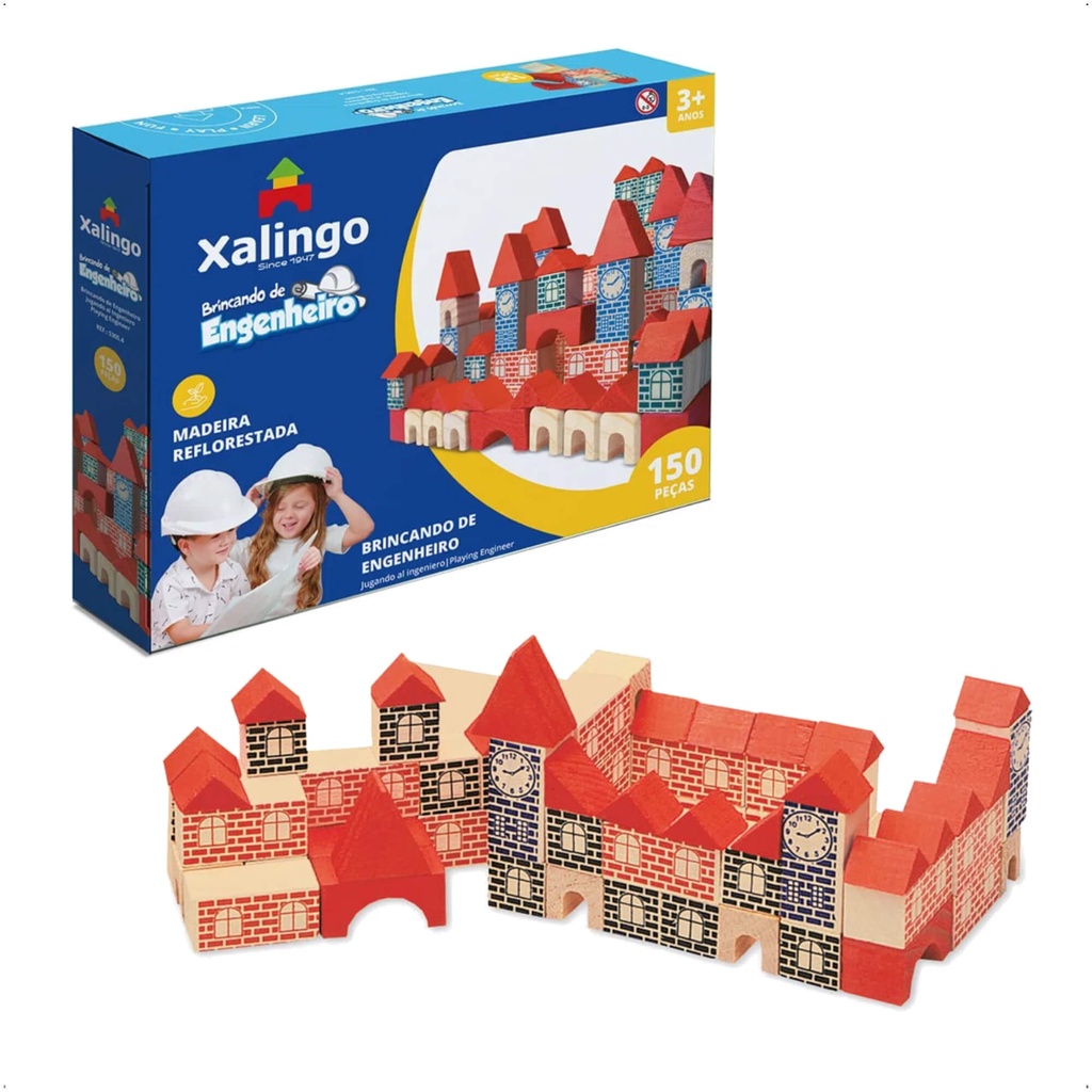 Blocos para Montar Brincando de Engenheiro 150 peças Xalingo – 53054