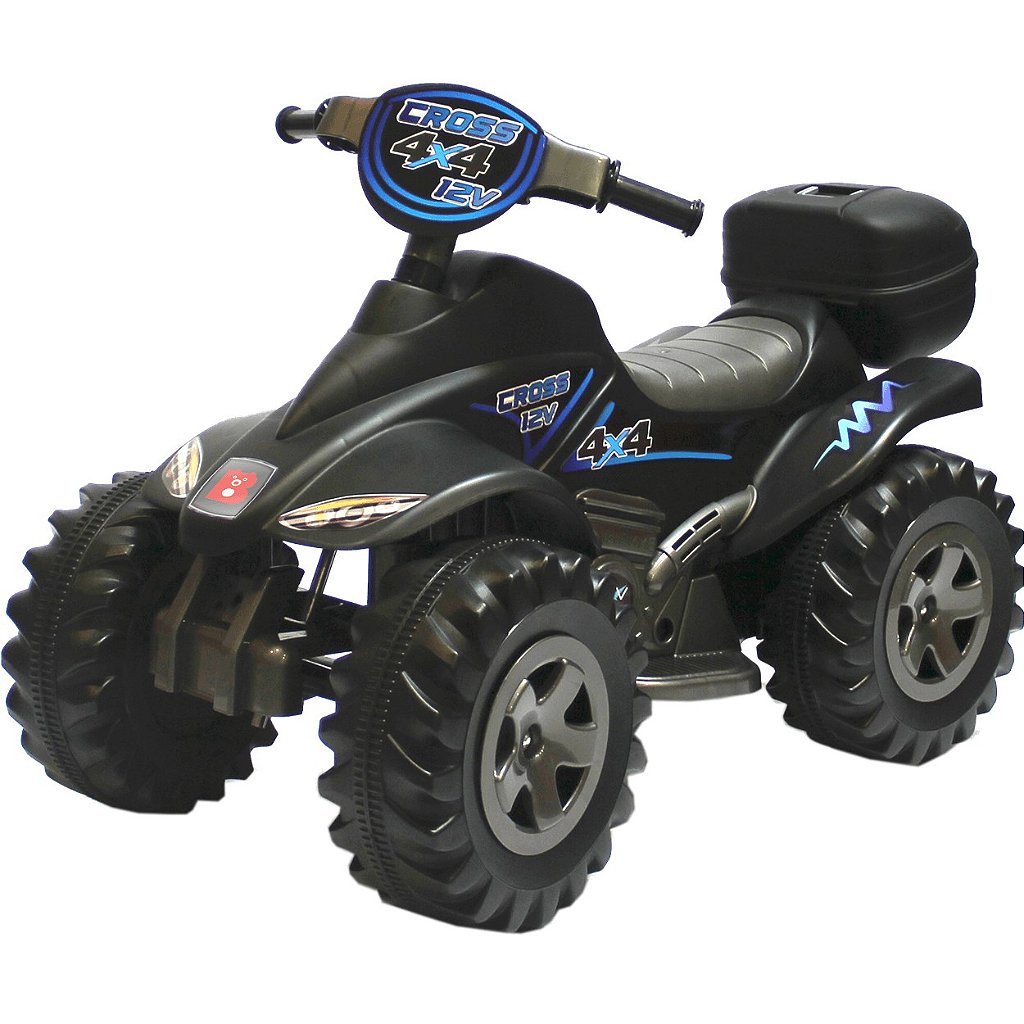 Carrinho Eletrico Biemme Super Quatry Cross 12V Preto Boy Azul Carrinho Eletrico Biemme Super Quatry Cross 12V Preto Boy Azul