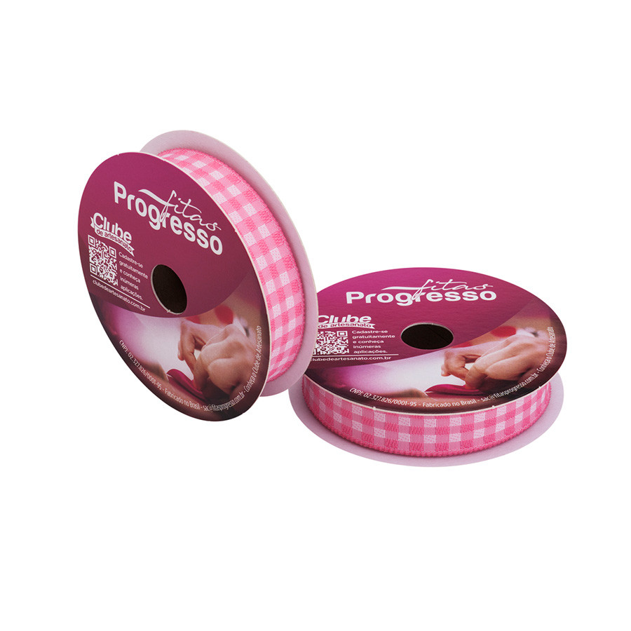 Fita de Cetim 10m x 15mm – Cor 240 – Xadrez Rosa Escuro – Rolo 10 metros – 1 unidade – Progresso – Rizzo Fita de Cetim 10m x 15mm – Cor 240 – Xadrez Rosa Escuro – Rolo 10 metros – 1 unidade – Progresso – Rizzo