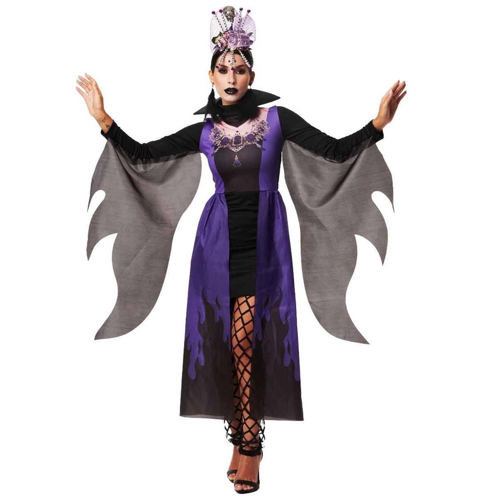 Fantasia Vampira Halloween Moderna Adulta Feminina de Luxo Fantasia Vampira Halloween Moderna Adulta Feminina de Luxo