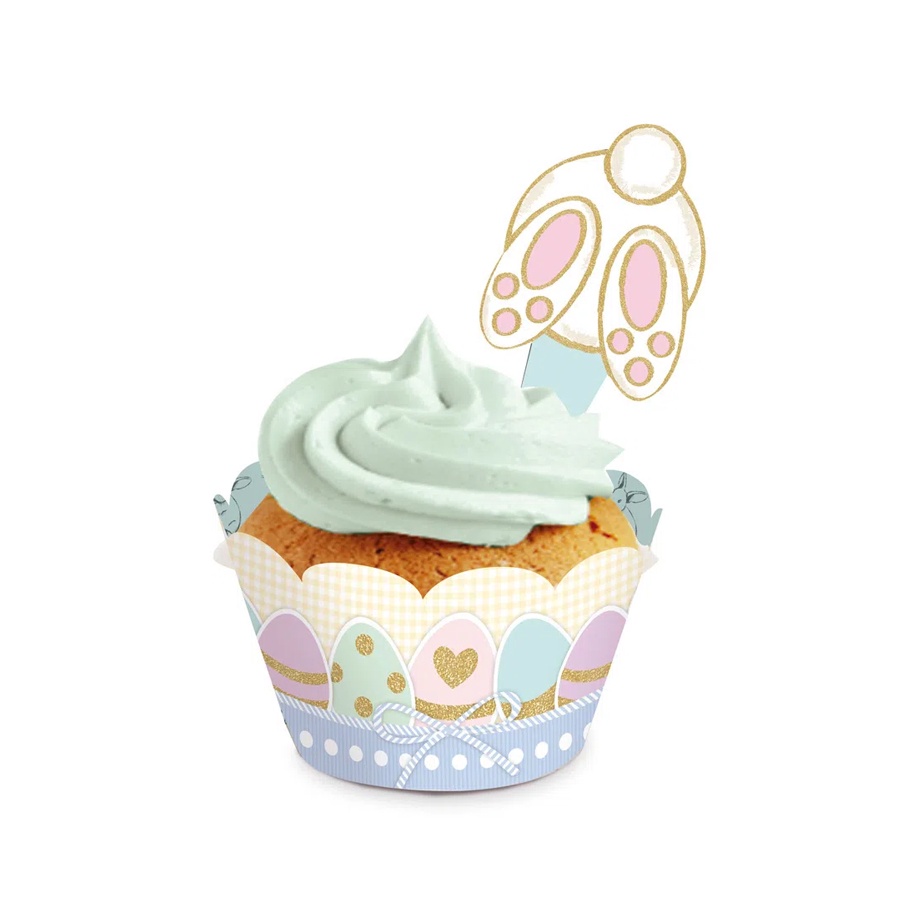 Kit Para Cupcake Páscoa – 12 Unidades – Cromus – Rizzo Kit Para Cupcake Páscoa – 12 Unidades – Cromus – Rizzo