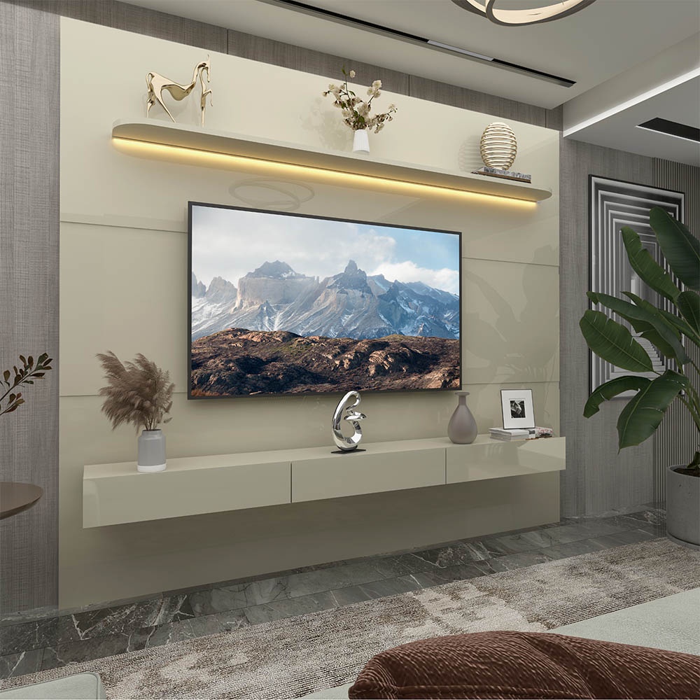 Home Para Tv Com Led Royal 220 Off White – Gelius Home Para Tv Com Led Royal 220 Off White – Gelius