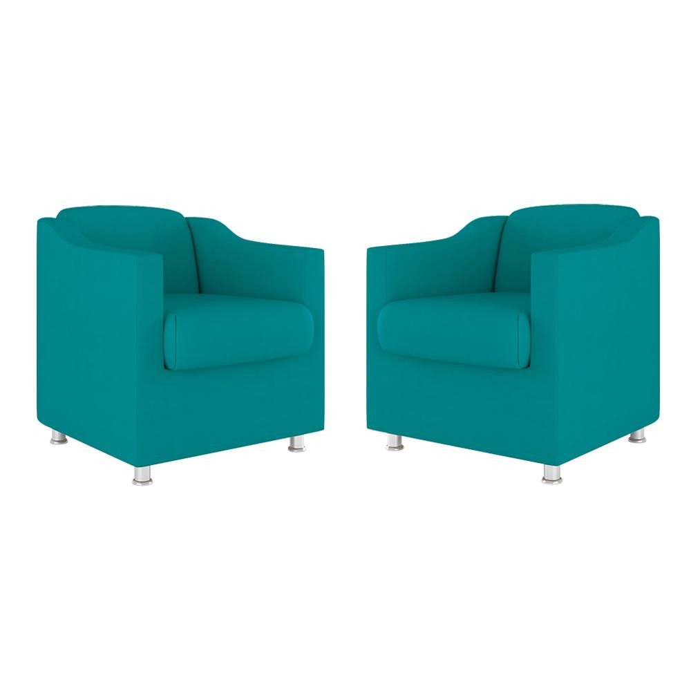 Kit 02 Poltronas Decorativas Clinica Tecido Suede Balaqui Kit 02 Poltronas Decorativas Clinica Tecido Suede Balaqui