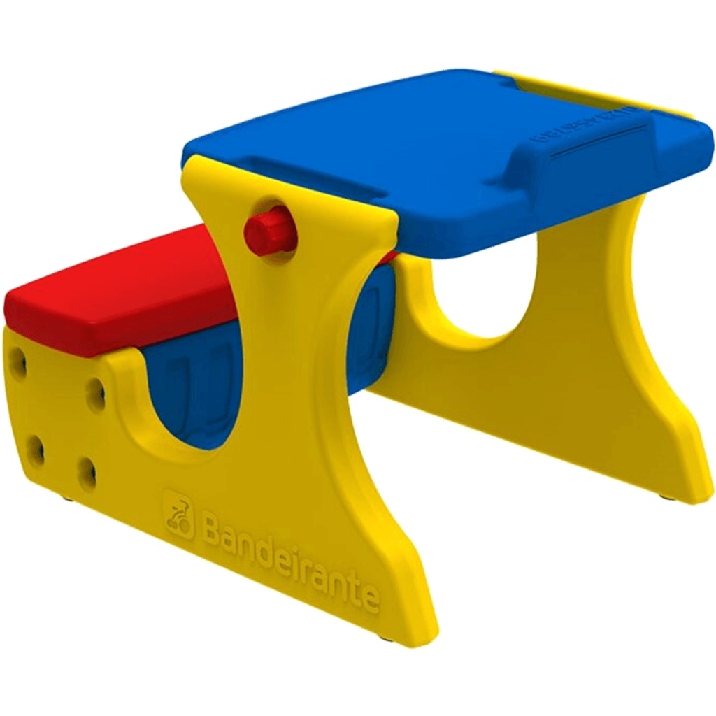 Mesa de Atividades Infantil Bandeirante Recreio com Bau Banco Mesa de Atividades Infantil Bandeirante Recreio com Bau Banco