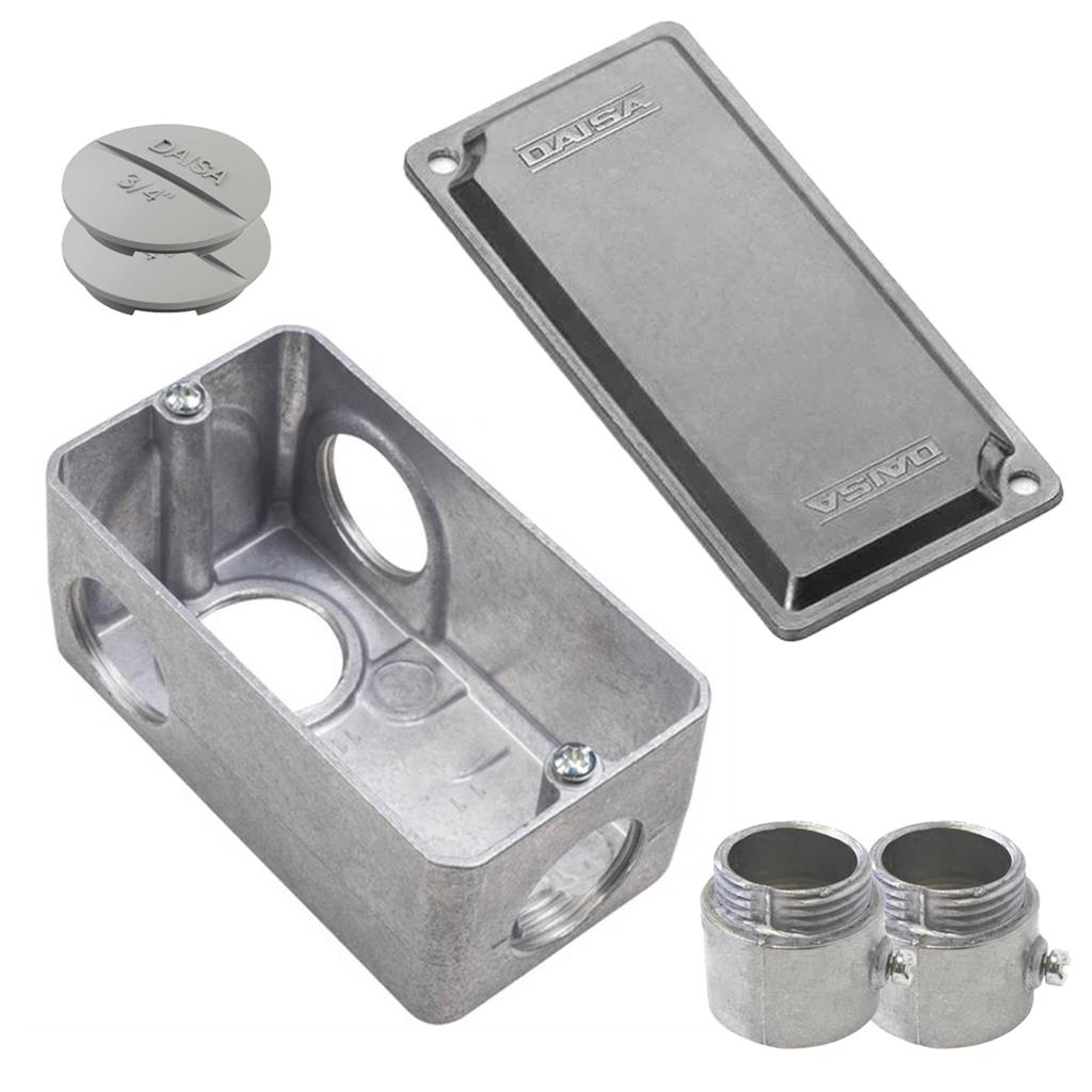 Condulete Aluminio Multiplo Tipo L 3/4 Sem Pintura Daisa Condulete Aluminio Multiplo Tipo L 3/4 Sem Pintura Daisa