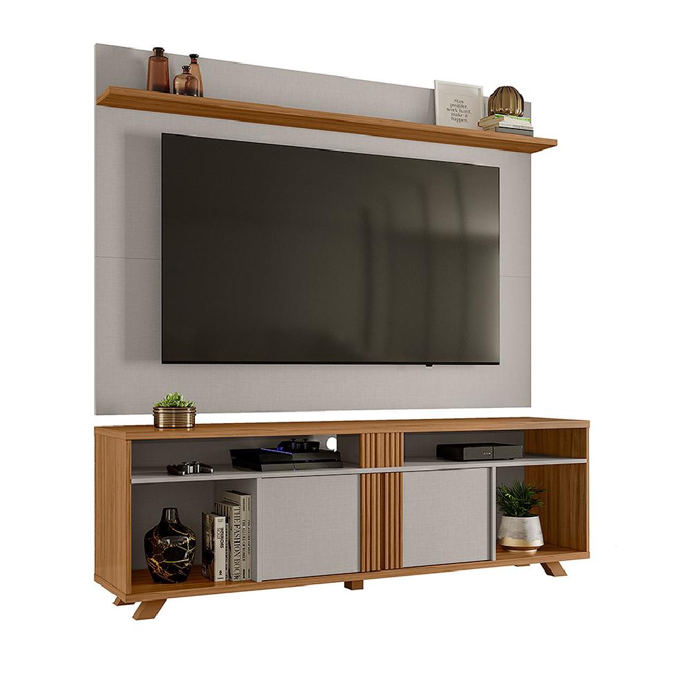 Rack Bancada com Painel para TV até 70 Polegadas 1,80m Freijó / Off White Notável Rack Bancada com Painel para TV até 70 Polegadas 1,80m Freijó / Off White Notável