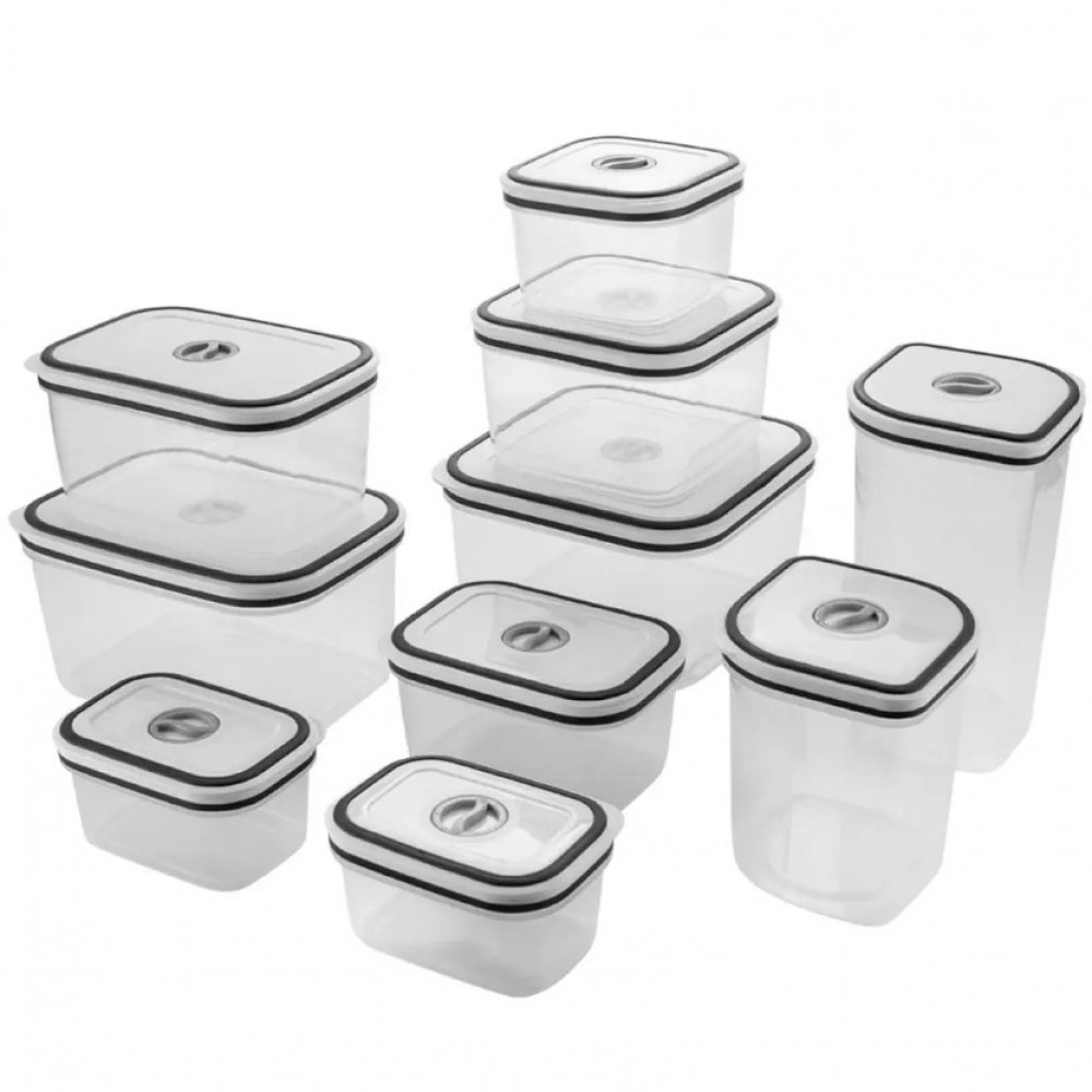 Conjunto de Potes Herméticos com 10 Peças Polipropileno Electrolux Conjunto de Potes Herméticos com 10 Peças Polipropileno Electrolux