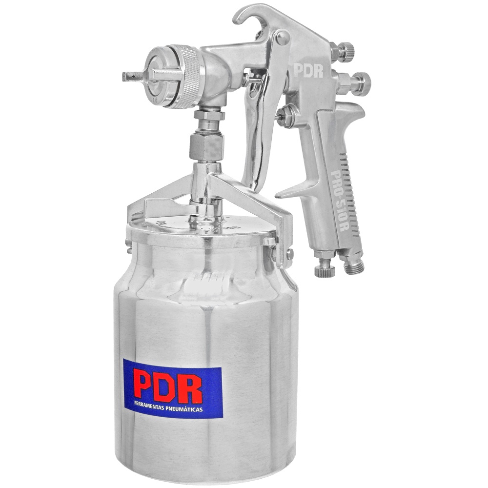 Pistola Pintura Pneumática Alta Produção Bico 1.6mm Funilaria Automotiva PDR Pistola Pintura Pneumática Alta Produção Bico 1.6mm Funilaria Automotiva PDR
