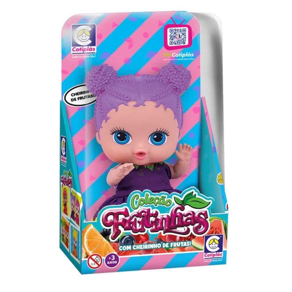 Brinquedo Boneca Coleção Frutinhas Uva com Cheirinho de Frutas 19cm Plástico Vinil Roxo Cotiplas – 2510 Brinquedo Boneca Coleção Frutinhas Uva com Cheirinho de Frutas 19cm Plástico Vinil Roxo Cotiplas – 2510