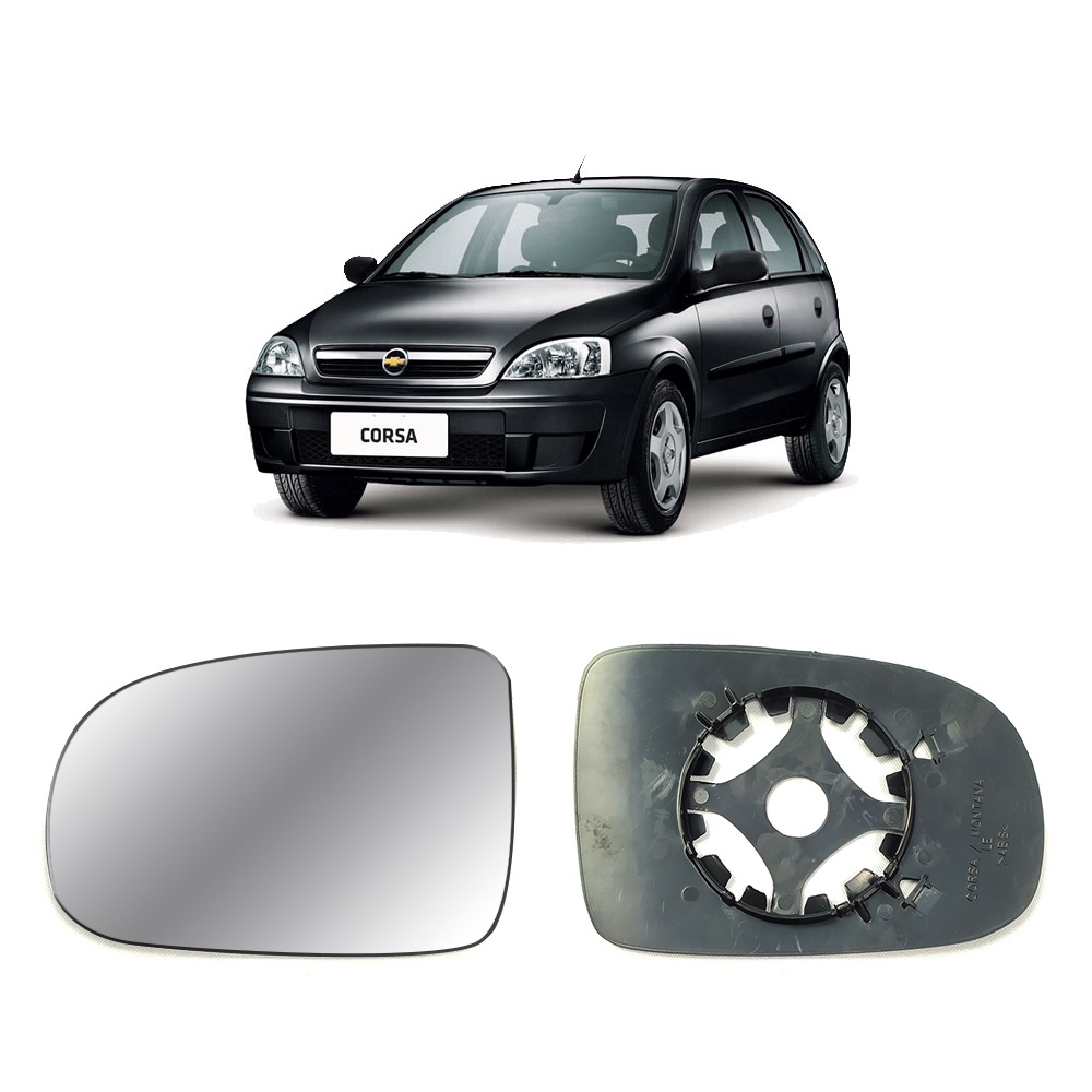 Lente Retrovisor Convexo Para Chevrolet Corsa / Montana 2003 a 2010 Lado Esquerdo Lente Retrovisor Convexo Para Chevrolet Corsa / Montana 2003 a 2010 Lado Esquerdo