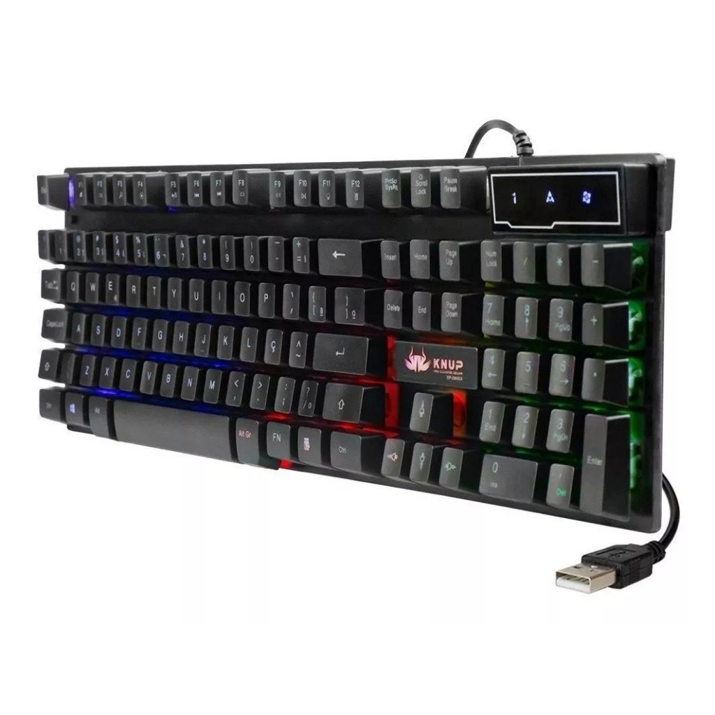 Teclado Gamer Semi Mecânico Led Luminoso Profissional Abnt2 Teclado Gamer Semi Mecânico Led Luminoso Profissional Abnt2